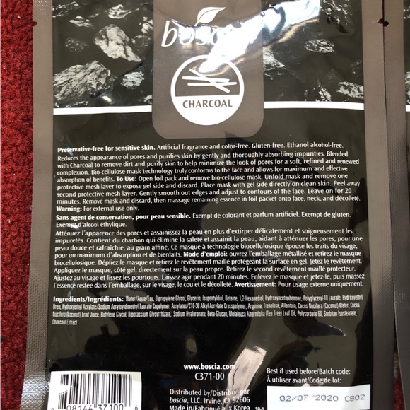 Boscia Charcoal face masks (2 pack) - Picture 3 of 3
